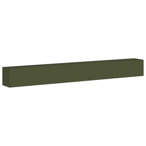 vidaXL Jardinière vert olive 360x40x40 cm acier laminé à froid