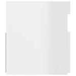vidaXL Meuble TV avec lumières LED blanc brillant 120x35x40 cm