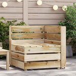 vidaXL Canapé palette d'angle de jardin bois de pin imprégné