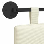 vidaXL Tête de lit suspendue Crème Tissu en velours côtelé