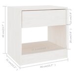 vidaXL Tables de chevet 2 Pièces Blanc 40x31x40 cm Bois de pin massif