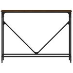 vidaXL Table console chêne marron 102x22 5x75 cm bois d'ingénierie