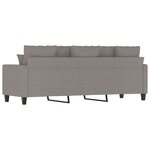 vidaXL Canapé à 3 places Taupe 180 cm Tissu