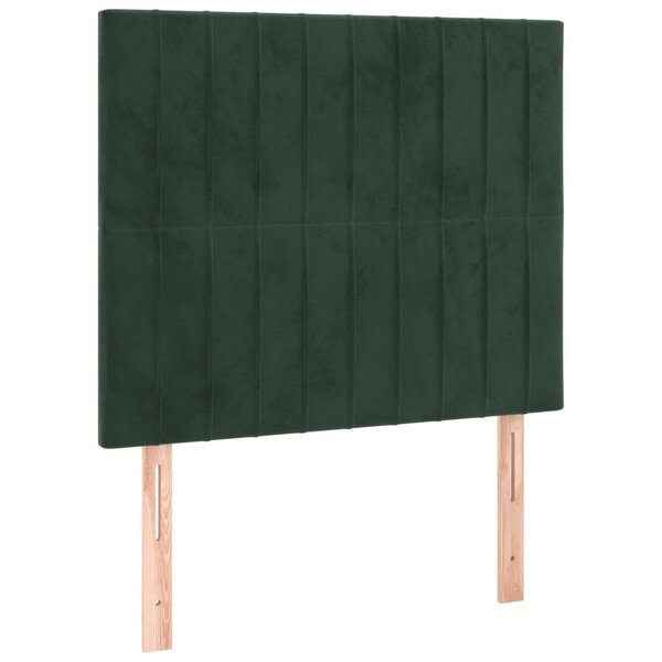 vidaXL Tête de lit Vert foncé 90x5x118/128 cm Velours