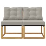 vidaXL 2 Pièce Sofa de milieu extérieur