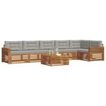 vidaXL Ensemble de canapés d'extérieur 7 pc Gris Naturel et Clair