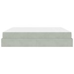 vidaXL Cadre de lit avec matelas avec matelas 2 Pièces Gris clair Velours