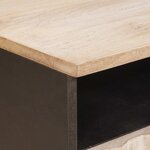vidaXL Table basse Blanc 80 x 54 x 40 cm Bois de mangue massif