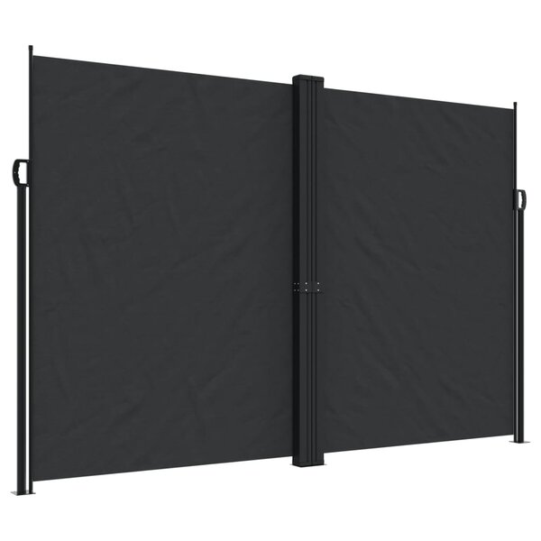 vidaXL Auvent latéral rétractable Noir 220x1200 cm