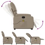 vidaXL Fauteuil inclinable de massage Cappuccino Similicuir