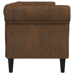vidaXL Canapé Chesterfield Argyle Marron 201.5 x 74.5 x 74.5 cm