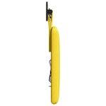 vidaXL Tête de lit suspendue Jaune clair Tissu en velours côtelé
