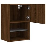 vidaXL Meuble TV avec lumières LED chêne marron 40 5x30x60 cm