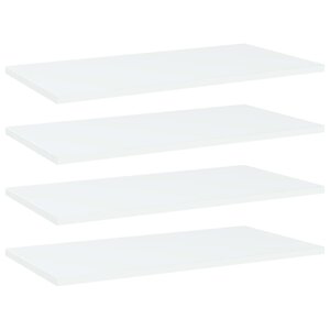 vidaXL Panneaux de bibliothèque 4 Pièces Blanc 60x30x1 5 cm Aggloméré