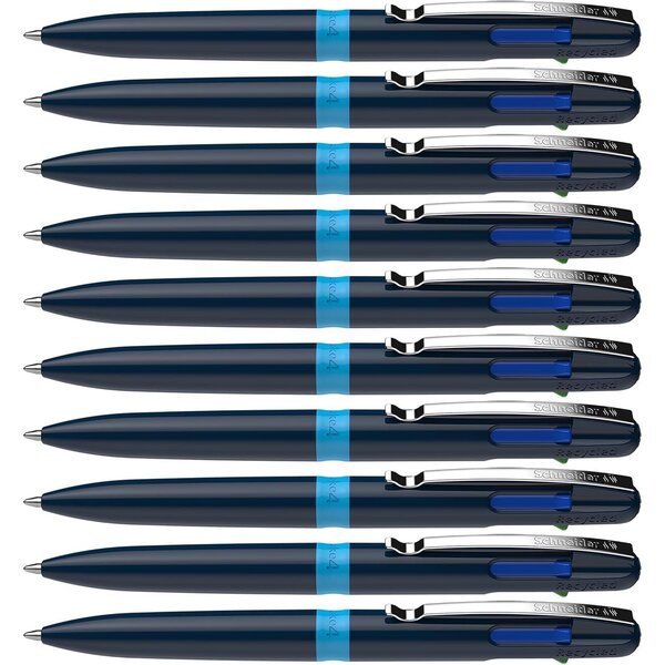 Stylo à bille Take 4 bleu Épaisseurs de trait M x 10 SCHNEIDER