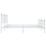 vidaXL Cadre de lit métal sans matelas et pied de lit blanc 183x213 cm