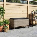 vidaXL Pouf de Jardin Gris et Gris foncé 80 x 38 x 45 cm Rotin PE