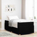 vidaXL Cadre de lit Autre Noir 80 x 200 cm tissu