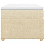 vidaXL Sommier à lattes de lit avec matelas Crème 90x200 cm Tissu
