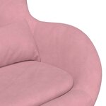 vidaXL Fauteuil œuf Rose 63 x 73 x 90 cm Velours