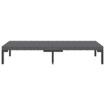 vidaXL Salon de jardin 10 Pièces avec coussins Résine tressée Gris foncé