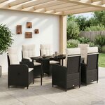 vidaXL Ensemble de Tables Basses 7 Pièces Noir et blanc crème