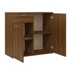 vidaXL Buffet Chêne marron 80x36x75 cm Bois d'ingénierie