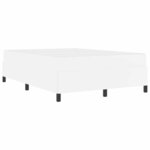vidaXL Cadre de lit avec matelas Blanc 140 x 190 cm Faux cuir