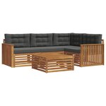 vidaXL Ensemble de canapés d'extérieur 5 pc Naturel et Anthracite