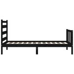 vidaXL Cadre de lit sans matelas noir 100x200 cm bois massif de pin