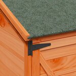 vidaXL Abri de jardin Marron 106 x 56 x 176 5 cm Bois de Sapin Massif
