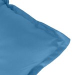 vidaXL Coussins de chaise à dossier bas lot de 2 bleu mélangé tissu