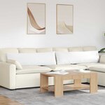 vidaXL Coussins de canapé 2 Pièces Blanc 145 x 40 cm tissu