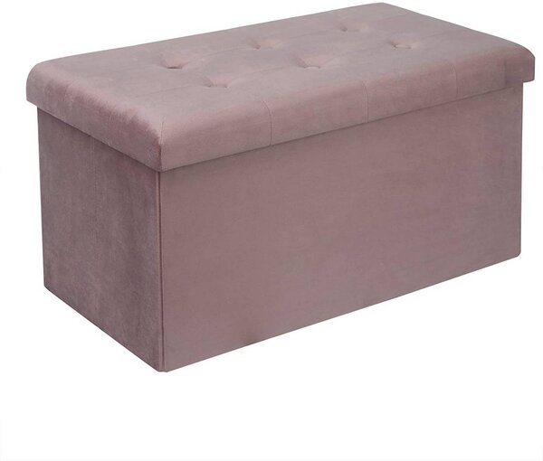Tabouret avec espace de rangement revêtement amovible Qulina rose 19_0000095