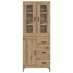 vidaXL Haut Armoire 2 Pièces Chêne artisanal Bois d'ingénierie