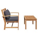 vidaXL Banc de jardin Naturel 110 x 64 x 76.5 cm Bois de teck solide