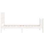 vidaXL Cadre de lit sans matelas blanc 100x200 cm bois de pin massif