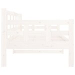 vidaXL Lit de jour sans matelas blanc bois de pin massif 80x200 cm