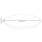 vidaXL Dessus de table rond Marron clair Ø80x1 5 cm Bois chêne traité