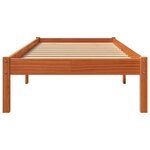 vidaXL Cadre de lit sans matelas cire marron 90x190 cm bois pin massif