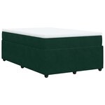 vidaXL Sommier à lattes de lit et matelas Vert foncé 120x200cm Velours