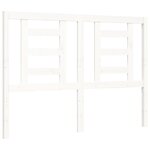 vidaXL Cadre de lit sans matelas blanc 140x200 cm bois de pin massif