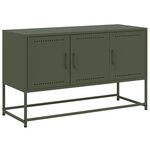 vidaXL Meuble TV vert olive 100 5x39x60 5 cm acier
