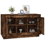 vidaXL Buffet chêne fumé 102x35x60 cm bois d'ingénierie