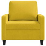 vidaXL Fauteuil Jaune 60 cm Velours
