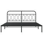 vidaXL Cadre de lit métal sans matelas avec tête de lit noir 183x213cm