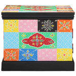 vidaXL Table basse multicolore 90x50x40 cm bois de manguier massif