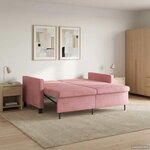 vidaXL Canapé-Lit Rose Tissu