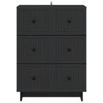 vidaXL Armoire à tiroirs 66 x 34 5 x 90 cm Bois d'ingénierie Noir