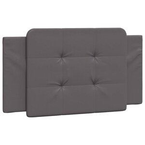 vidaXL Coussin de tête de lit gris 100 cm similicuir